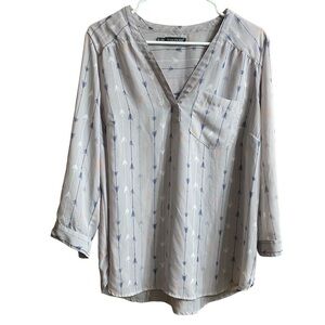 Maurices Arrow Print Popover Blouse Size XS